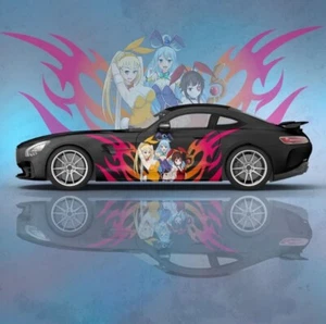 Itasha Custom Car Decals; Anime Inspired Car Decals; Itasha Side Decal,Both Side - Bild 1 von 1