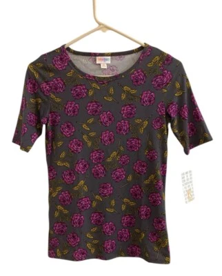 Camisa Lularoe Simply Cómoda Para Mujer XS Floral Manga Corta Nueva Con Etiquetas Foto 1 de 4