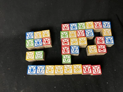 Lot of 37 Disney Wood Blocks Letters, Numbers, Mickey!!  What Could Be More Fun! - Image 1 of 4
