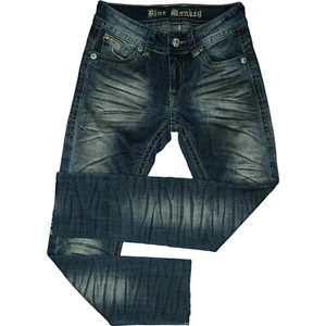 BLUE MONKEY Laura Damen Stretch 7/8 Jeans Hose Low 36 S W27 L28 used dunkel Blau - Bild 1 von 5