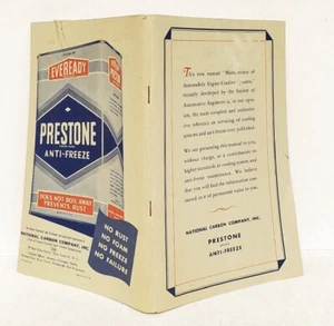 Prestone Anti Freeze Engine Maintenance Manual ca 1950 - Picture 1 of 1