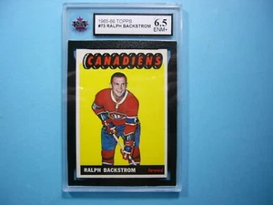 1965/66 TOPPS NHL HOCKEY CARD #73 RALPH BACKSTROM KSA 6.5 EX/NM+ SHARP!! TOPPS - Picture 1 of 4
