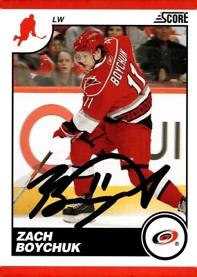 Zach Boychuk - Signed 2010-11 Panini Score Card #121 - Image 1 of 2