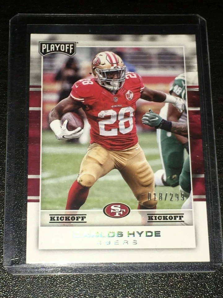 2017 Playoff Football Kickoff /299 Carlos Hyde San Francisco 49ers - Image 1 of 1