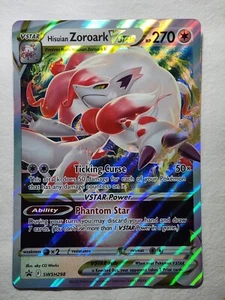 Hisuian ZOROARK VSTAR SWSH298 Carta promozionale Pokémon quasi nuova JUMBO oversize - Foto 1 di 3