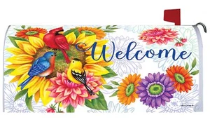 Birds and Flowers Mailbox Cover - Picture 1 of 1
