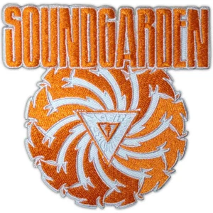 SOUNDGARDEN Iron-On Patch: BADMOTORFINGER ORANGE ON WHITE: Official Merch £pb - Imagen 1 de 13