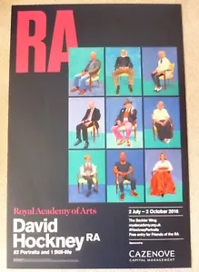 DAVID HOCKNEY 82 Portraits and 1 still life 2016 ART EXHIBITION POSTER - Picture 1 of 6