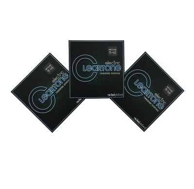 Cuerdas de guitarra eléctricas Cleartone 3 juegos niqueladas medianas 11-48 Foto 1 de 4