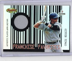 2001 Bowman's Best Franchise Favorites Relics #FFRCB Craig Biggio - Foto 1 di 2