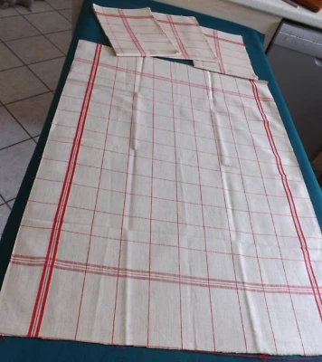 4 torchons à ourler, ancien - Photo 1/4