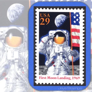 1994  FIRST MOON LANDING in 1969  Single  -MINT-GENUINE-  Stamp  Cat  # 2841a - Picture 1 of 2