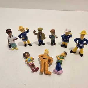 FEUERWEHRMANN SAM Vintage SET 9 FIGUREN TORTENAUFLEGER - Bild 1 von 8