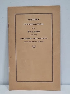 History Constitution and By-Laws of the Universalist Society 1897 Booklet 1st Ed - Picture 1 of 7