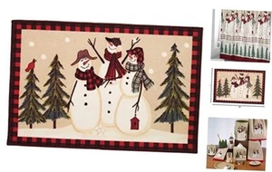 - Bath Rug, Cotton Bath Mat with Non-Slip Backing, Christmas Decorations, 20" - Picture 1 of 5