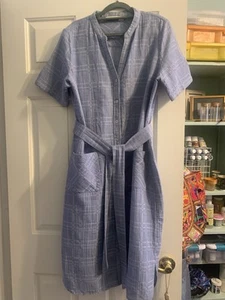 Kleid mit weicher Umrandung Leinenmischung Größe PL - Bild 1 von 4