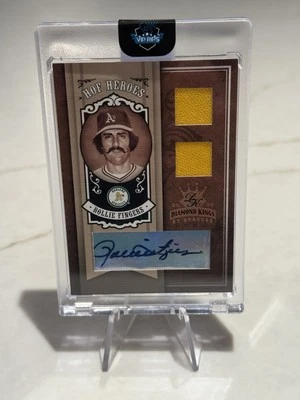 2005 Donruss Rollie Fingers Diamond Kings HOF Heroes Dual Jersey Auto /10 - Image 1 of 2