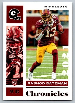 2021 Panini Chronicles Draft Picks Rashod Bateman Minnesota Golden Gophers #12 - Image 1 of 2