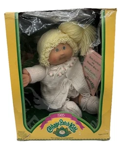Coleco 1985 Cabbage Patch Kids Doll #3900 Blonde Hair Green Eyes Clarice Lelia - Picture 1 of 10