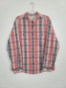 Royal Robbins Vista Chill Button Down Shirt Men's XL Red Plaid Long Sleeve Hike - Picture 1 of 9