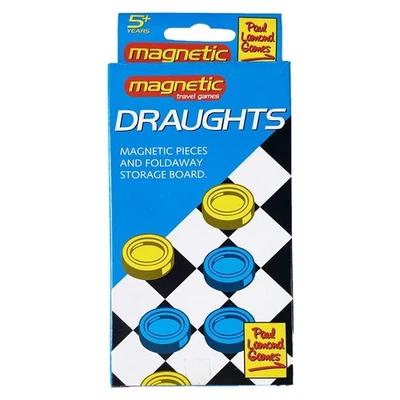 Paul Lamond Games Magnetic Travel Draughts Game,Black - Image 1 of 3