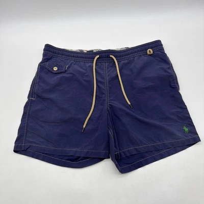 Polo By Ralph Lauren купальный костюм шорты мужской M синий карманы логотип вышитый.39118 - Изображение 1 из 4