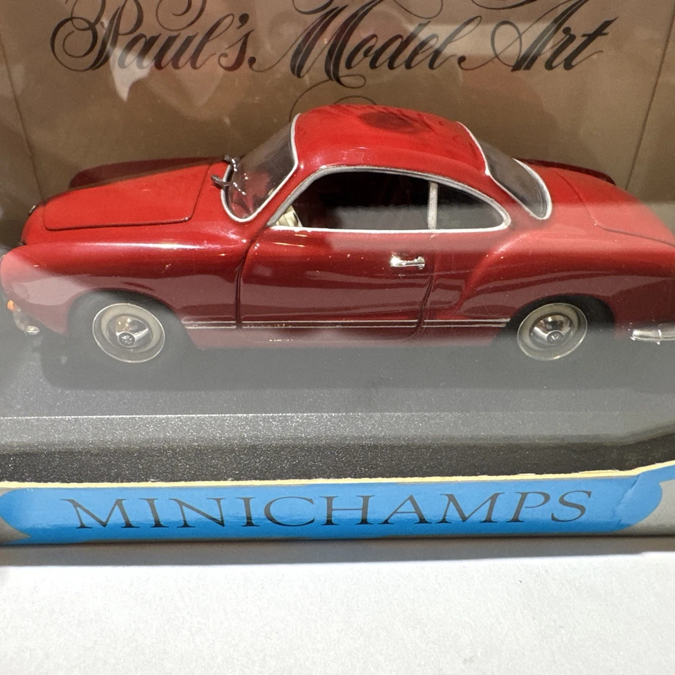 Minichamps 1:43 VW Volkswagen Karmann Ghia cupé rojo - Paul’s Model Art Diecast Foto 1 de 4