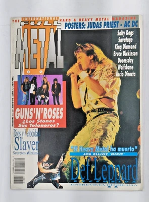 FULL METAL SPANISH MAGAZINE, No.5 MAY 1990 GUNS N' ROSES / KING DIAMOND / AC/DC - Image 1 of 4