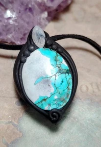 Ahnen rufen echte Türkis Halskette für Männer Indianerschmuck - Bild 1 von 3