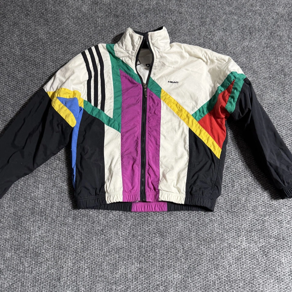 Chaqueta cortavientos vintage años 90 Head Color Block para hombre talla múltiple S retro Foto 1 de 4
