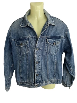 Chaqueta de mezclilla de camionero de colección de los años 80 Denim Express para hombre M Foto 1 de 4