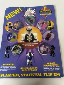 Vintage 1995 Mighty Morphin Power Rangers Slammers 40 Caps In Collection - Picture 1 of 2