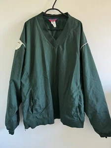 Vintage Champion Mens Pullover Green White Windbreaker Track Jacket 90s Size XL - Picture 1 of 14