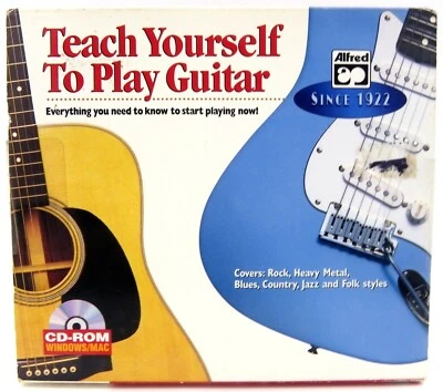 Sealed Teach Yourself To Play Guitar learning Alfred PC CD-ROM Jewel Case - Image 1 of 4