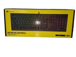 NEW CORSAIR K60 RGB PRO Low Profile Wired Mechanical Gaming Keyboard Black NEW  - Zdjęcie 1 z 5