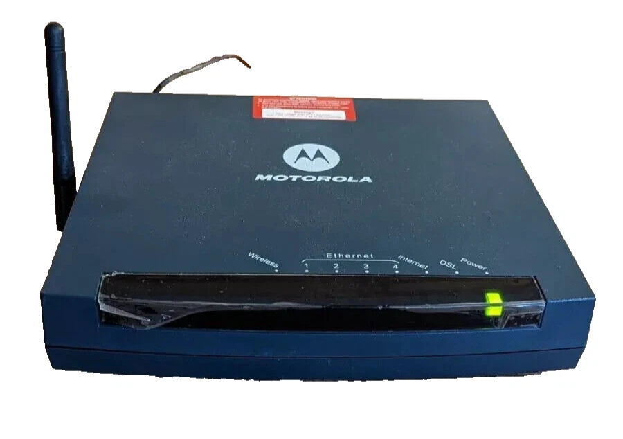 Motorola Wireless Router GZ53347 DSL Ethernet 4 Port RJ-45 3347-02-1022 Ethernet - Image 1 of 4