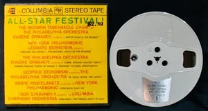 COLUMBIA ALL STAR FESTIVAL~Reel To Reel Tape~COLUMBIA #SQ 1~4 Track~7 1/2" - Imagen 1 de 3