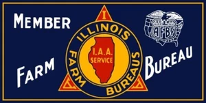 Illinois Farm Bureau Member NEW Sign 24x48" USA STEEL XL Size 10 lbs - Picture 1 of 1