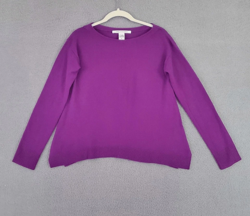 Suéter feminino Diane Von Furstenberg manga longa lã cashmere pequeno - Imagem 1 de 4