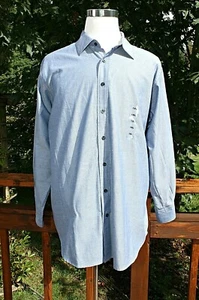 NWT SYNERGY Men's Casual Career Shirt Button Up / Long Sl. Blue ~ XL / 1XL #03 - Picture 1 of 6