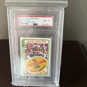 1978 TOPPS FOOTBALL VIOLONCELLO PSA 8 DAN FOUTS ON TOP Pop 2 nessuno superiore - Foto 1 di 6