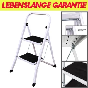 2 Stufen Klappstufen Trittleiter Klappbar Leichte Stehleiter für Küche Home DE - Bild 1 von 8