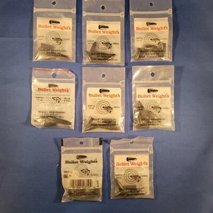 Variety Lot of 8 Bullet Weights Lead Worm Weight Black See Desc for Size and Qty - Picture 1 of 5