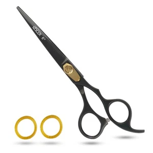NIXCER PROFESSIONAL SHEARS RAZOR EDGE HAIR CUTTING SCISSORS 6" BLACK - Picture 1 of 8