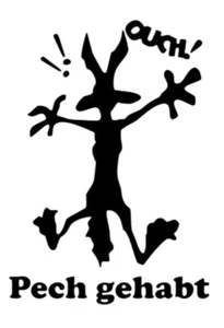 Kojote 1x , Lustig, Beulen, Autoaufkleber 12x10cm,  Sticker Auto Tuning - Bild 1 von 2