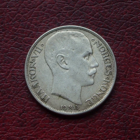 Norway 1915 silver krone Cover