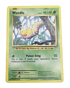 Pokémon 2016 Weedle Karte # 5/108 Near Mint [EVOLUTIONS] Sammelkarte 40PS - Bild 1 von 8