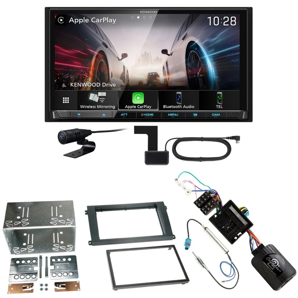 Kenwood DMX8021DABS Android Auto CarPlay Einbauset für Porsche Cayenne ab 2007 - Bild 1 von 1