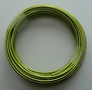 Aludraht, Aluminiumdraht - apfelgrün / Stärke 2,00m / 5m-Ring , Biegedraht - Bild 1 von 1