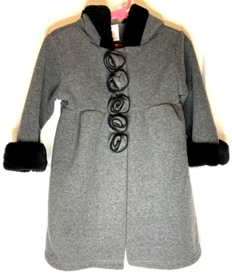 Abrigo polar gris con capucha y ribete negro Starting Out talla 24 mo Foto 1 de 4